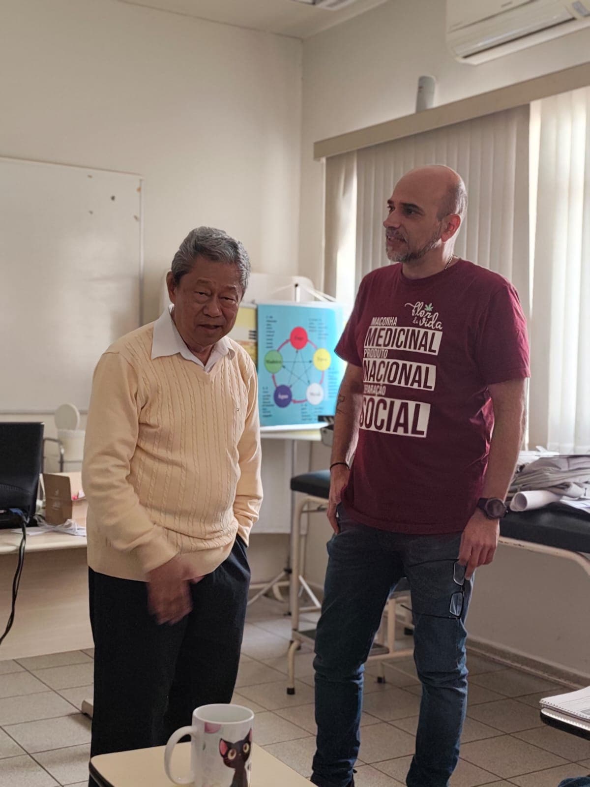 Prof. Thomaz Enlazador em atividade clínica e formativa de Medicina Tradicional Chinesa